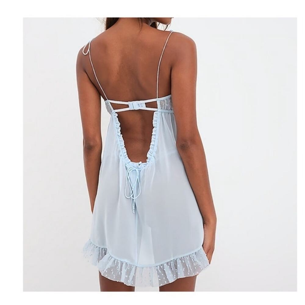 For Love & Lemons Izzy Slip Dress blue size XS - Picture 2 of 10